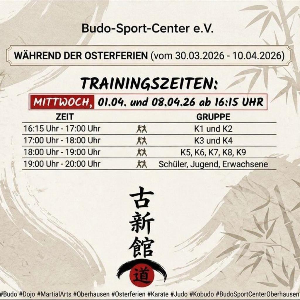 BSC Trainingszeiten Osterferien 2026
